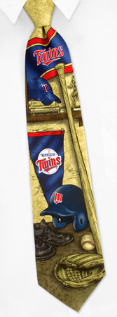 Minnesota Twins Baseball - MLB Minnesota Twins Nostalgia 2 By MLB Gold Silk Ties