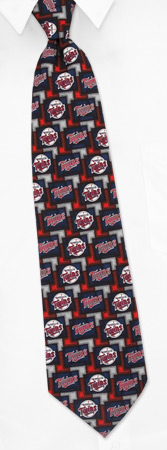 Baseball Minnesota Twins - MLB Minnesota Twins By MLB Navy Blue Silk Ties