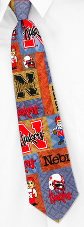 Huskers Collage by Eagles Wings multicolor silk ties