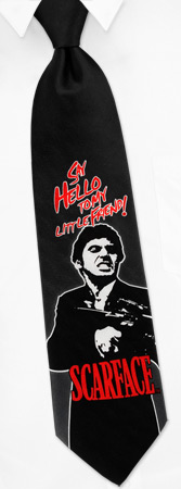 Scarface - Say Hello Tie by Scarface -  Silver Polyester