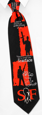 Scarface Silhouette Tie by Scarface - Black Polyester Scarface Silhouette Tie by Scarface - Black Polyester
