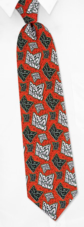Rock Hard Tie by Roberto Celini - Red Polyester Rock Hard Tie by Roberto Celini - Red Polyester