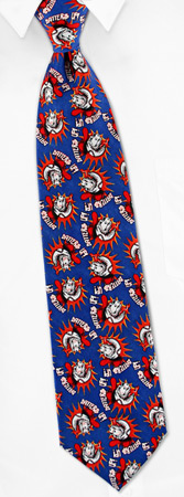 Batters Up Tie by Roberto Celini - Blue Polyester Batters Up Tie by Roberto Celini - Blue Polyester