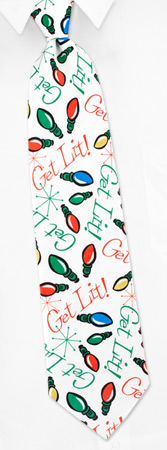 Get Lit by Roberto Celini white polyester ties