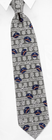 Law Enforcement by Fun Ties silver polyester ties