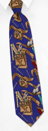 Construction Tools by Fun Ties navy blue polyester ties