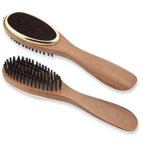 Oak Finish 3-in-1 Brush Travel Accessory by Harrison Hill -  Brown Wooden
