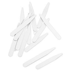 Collar Stays - Assorted Pack Collar Stay by Gilton Co. -  White Plastic