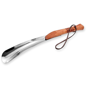 Shoe Horn Travel Accessory by Gilton Co. -  Brown Wooden