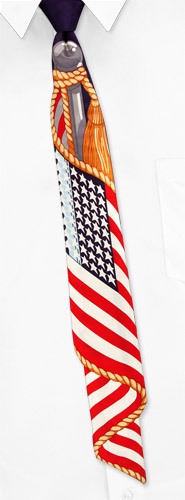Flag Shaped by Why-Knot multicolor silk ties