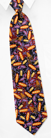 Foodborne Six by I Awareables black silk ties