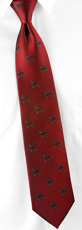 Doberman Pinscher by Kay Nine Design burgundy polyester ties