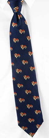 Collie by Kay Nine Design navy blue polyester ties