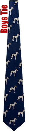 Greyhound by Kay Nine Design navy blue polyester boys ties