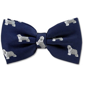 Bearded Collie Pretied bowtie by Kay Nine Design - Navy blue Polyester