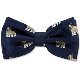 Briard by Kay Nine Design navy blue polyester pretied bowties
