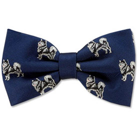 Alaskan Malamute by Kay Nine Design navy blue polyester pretied bowties