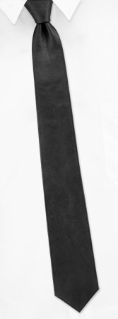 Costumes - Narrow Black Leather By Brackney Leather Black Leather Narrow Ties