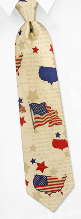 Allegiance by United We Stand cream silk ties
