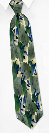 Garcia Ties - Big Bird By Jerry Garcia Green Silk Ties