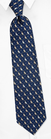 Give a Dog a Bone Tie by Oliver Fitz Neckwear -  Navy blue Silk