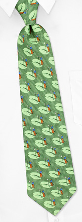 Tending the Flag Tie by Oak Hill Neckwear -  Green Silk