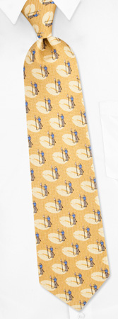 Tending the Flag Tie by Oak Hill Neckwear - Melon Silk Tending the Flag Tie by Oak Hill Neckwear - Melon Silk