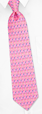 Precision Putt Tie by Oak Hill Neckwear -  Pink Silk