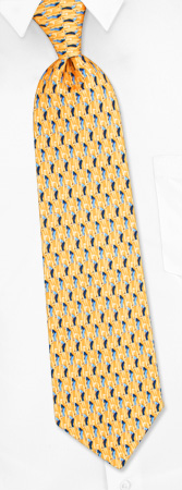 Precision Putt Tie by Oak Hill Neckwear -  Yellow Silk