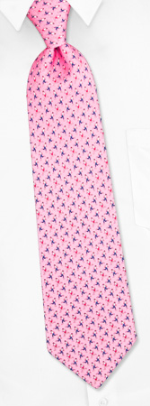 Runners Tie by Oak Hill Neckwear -  Pink Silk