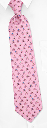 Cycling Tie by Oliver Fitz Neckwear - Pink Silk Cycling Tie by Oliver Fitz Neckwear - Pink Silk