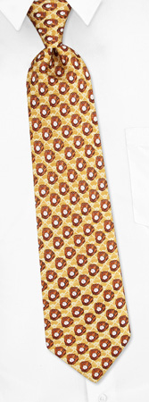 Playing Catch Tie by Oak Hill Neckwear - Gold Silk Playing Catch Tie by Oak Hill Neckwear - Gold Silk