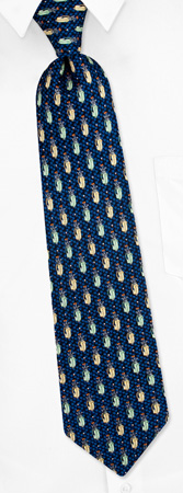 Tee-rrific! Tie by Oliver Fitz Neckwear -  Navy blue Silk