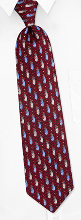 Tee-rrific! Tie by Oliver Fitz Neckwear -  Burgundy Silk
