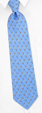 Let's Go Fly a Kite Tie by Oak Hill Neckwear - Blue Silk Let's Go Fly a Kite Tie by Oak Hill Neckwear - Blue Silk