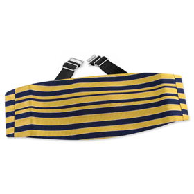 Scoula Cummerbund by Principessa -  Navy blue Silk