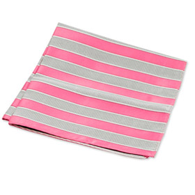 Legale Pocket Square by Principessa -  Pink Silk