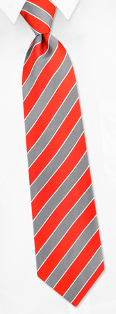 Affari Extra Long Tie by Principessa -  Red Silk