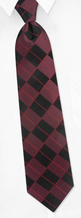 Reading Tie by Principessa -  Burgundy Silk