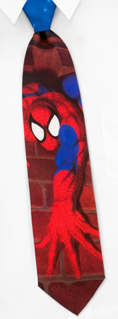 Spiderman Comics - Spiderman By Marvel Comics Multicolor Polyester Ties