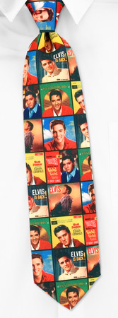 Elvis Albums Covers by RM Style multicolor polyester ties
