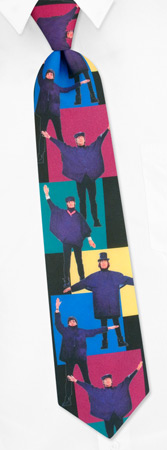 Help by The Beatles black polyester ties