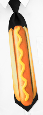 Foot Long Hot Dog by RM Style black polyester ties