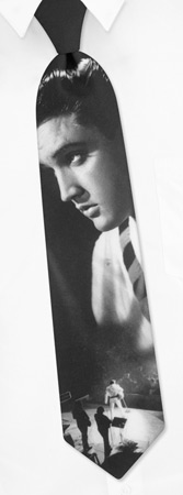 Elvis Over View by RM Style black polyester ties