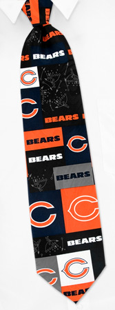 Chicago Sports - NFL Chicago Bears Block And Play By NFL Navy Blue Polyester Ties