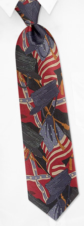 Civil War Hats - Civil War Hat And Flags By RM Style Multicolor Polyester Ties