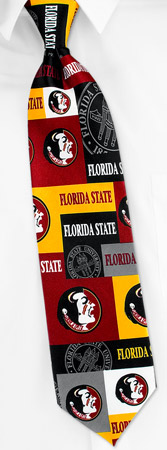 Florida State Block and Play by NCAA red polyester ties