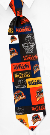 Nba Teams - NBA Golden State Warriors Block And Play By NBA Black Polyester Ties