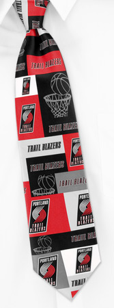 NBA Portland Trailblazers Block and Play Tie by NBA -  Multicolor Polyester