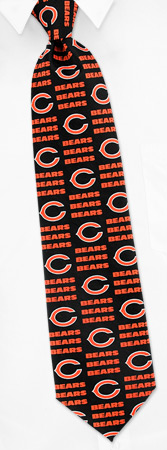 NFL Chicago Bears Grid Tie by NFL -  Black Polyester